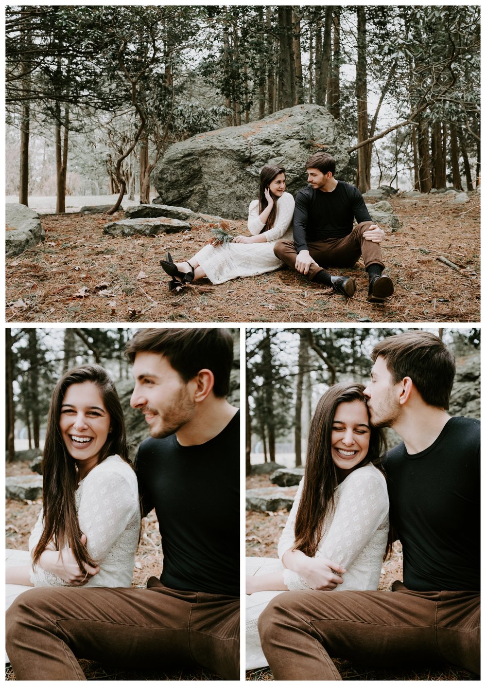 woodsy engagement session