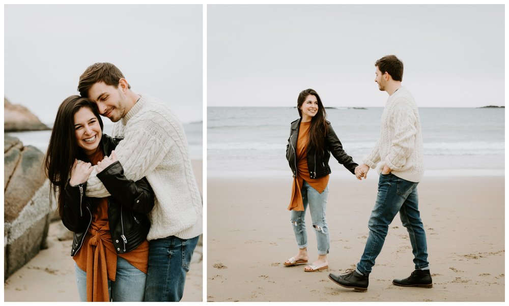 cute engagement session at beach