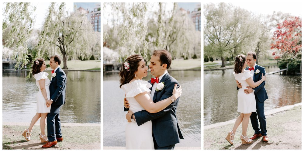 wedding portraits in boston public garden