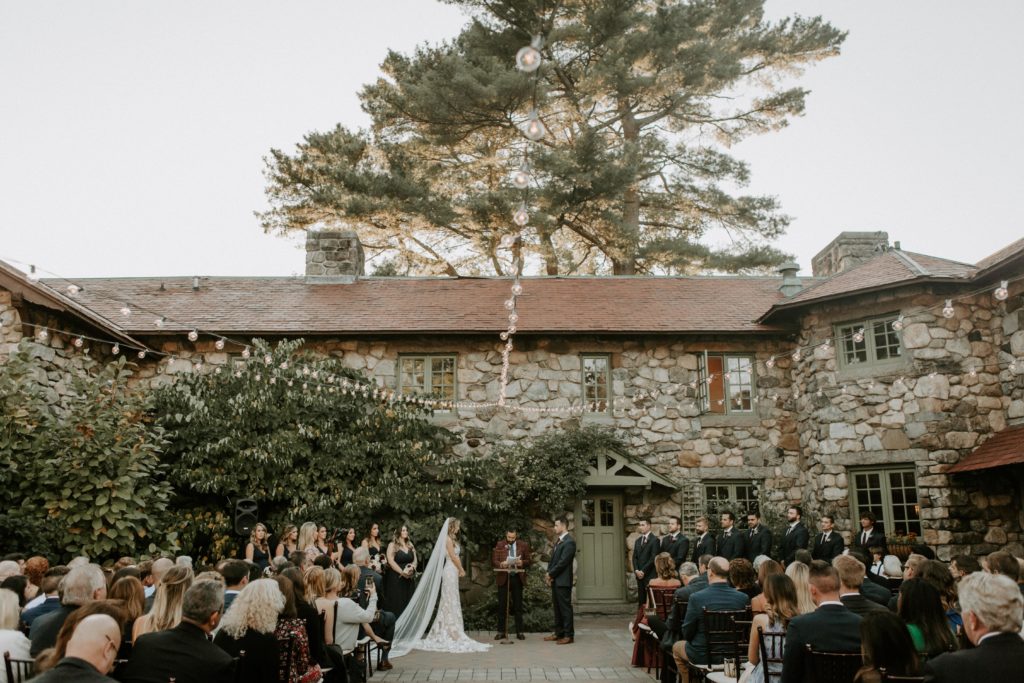 willowdale estate wedding ceremony by scarlet roots photography